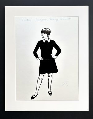 Floc'h "R.I.P. Britannia - Fashion designer Mary Quant " - Dessin original