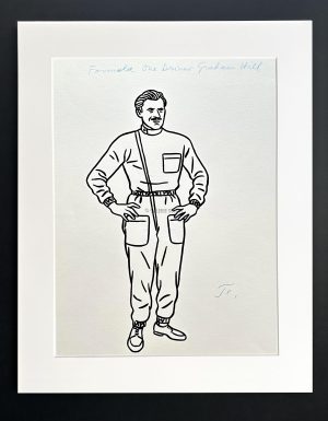Floc'h "R.I.P. Britannia - Formula One Driver Graham Hill " - Dessin original