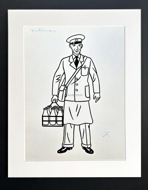 Floc'h "R.I.P. Britannia - Milkman " - Dessin original
