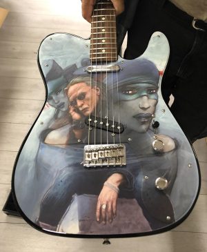 Bilal / Lucie Bevilacqua. Guitare fender telecaster 25ex. numérotée signée.