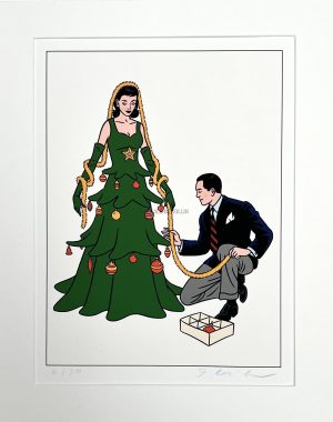 Floc'h "Christmas dress" Estampe pigmentaire numérotée signée 30 ex