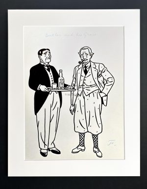 Floc'h "R.I.P. Britannia - Butler and his Grace" - Dessin original - Vendu