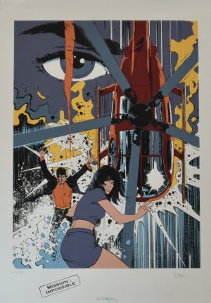 William VANCE . Sérigraphie "Mission Impossible" numérotée signée 75ex