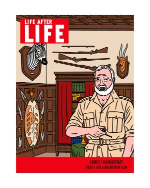 FLOC'H -LIFE AFTER LIFE "ERNEST HEMINGWAY" estampes pigmentaires n° signées 30 ex