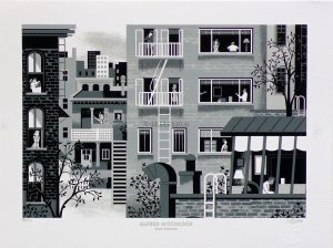 Alexandre Clérisse • "Rear Window" Hitchcock. Sérigraphie numérotée signée 100 ex.