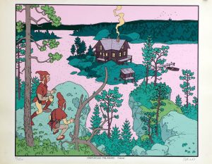Arno. sérigraphie " Crépuscule Finlandais" numérotée signée 150ex .
