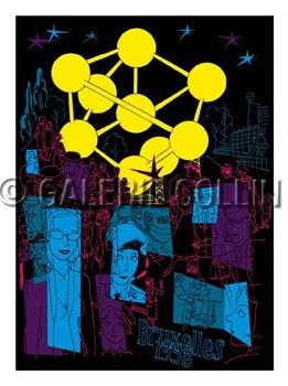 DUPUY ET BERBERIAN - SERIGRAPHIE BRUXELLES 1958