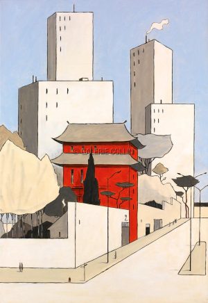 AVRIL N° 2 "the chinese villa" Estampe pigmentaire Edition limitée