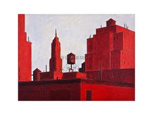 François AVRIL "NYC. ROUGE" Estampe pigmentaire édition limitée numérotée signée 50 ex.
