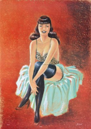 BERTHET . " Pin up " Affiche signée  400ex.