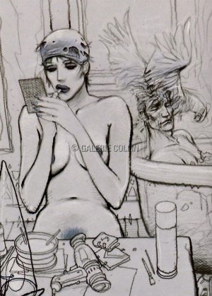 Enki BILAL . CARTE POSTALE - Bleu Sang -Pour sortir de l'oeuf