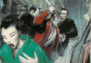 BILAL-Carte postale. " Hamlet , acte IV "