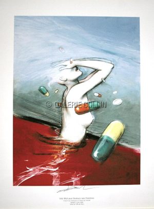 BILAL . AFFICHE  Signée - DOULEURS SANS FRONTIERES 2005