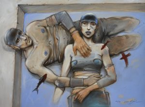 Enki Bilal • "in the box 2 la piscine"  Estampe pigmentaire N° signée 30 ex.