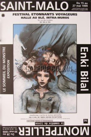 Enki BILAL • Affiche d'exposition "ÉTONNANTS VOYAGEURS"