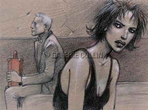 Enki BILAL • " Le Pacte " Affichette 18x24 cm - Album Julia & Roem