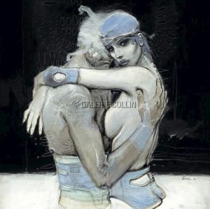BILAL . CARTE POSTALE " Bleu sang à part "