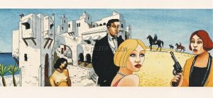 Carte postale "Métal Hurlant" Loustal "Coeurs de sable"