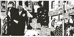 Carte postale "Métal Hurlant" Munoz "Alack Sinner/rencontres"