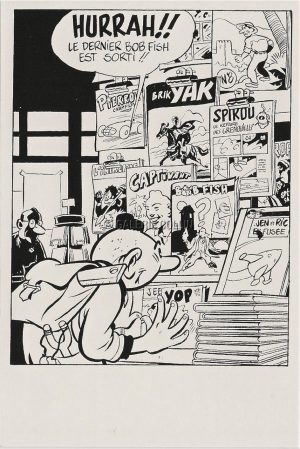 Carte postale "Métal Hurlant" Yves Chaland "Bob Fish"