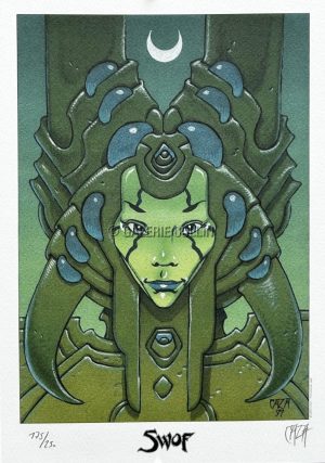 Caza • Ex-libris "Princesse de jade" N° signé 250ex