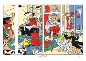 CHALAND • "Les Arts Ménagers"  Edition d'Art Impression quadri + laque de protection