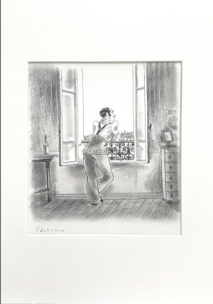 Christian Cailleaux . « Les dimanches de Jean Dézert - couverture » Dessin original