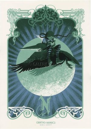 Daria Schmitt . Sérigraphie "Ornithomaniacs" (Regular) numérotée signée 100ex