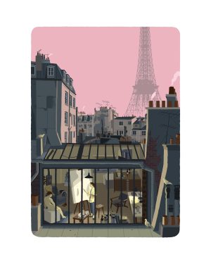 David Merveille • "Paris" Estampe pigmentaire numérotée signée 150 ex