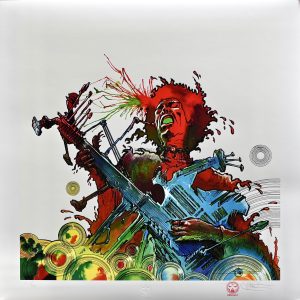 Druillet. estampe pigmentaire"Jimi Hendrix" Numérotée et signée 50ex !