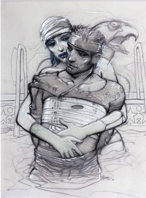 Enki BILAL • Affichette poster "Bleu sang 1994"