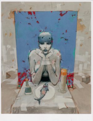 Enki BILAL • Affichette poster "Bleu sang"