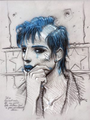 Enki BILAL • Affichette poster "Jill se souvient"