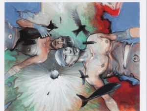 Enki BILAL • Affichette poster "Inbox Hybridization in love 2"
