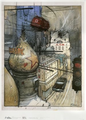 Enki Bilal "AOM" Affiche édition d'art . 70 x 50 cm