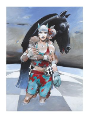 Enki Bilal • "Chessboxer" Estampe pigmentaire Edition limitée