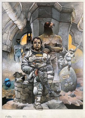 Enki Bilal "la foire aux immortels" Affiche édition d'art . 70 x 50 cm