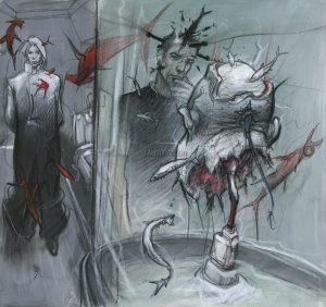 Enki Bilal • «La tête» Estampe pigmentaire • Pièce unique signée
