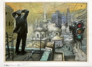 Enki Bilal • "Monstre" Affiche édition d'Art . 50 x 70 cm