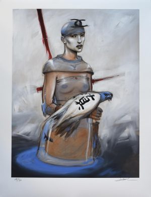 Enki-Bilal "She two" Estampe Pigmentaire numérotée, signée & limitée .