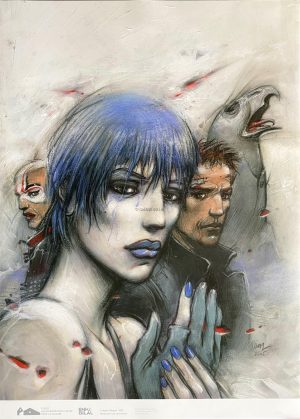 Enki Bilal  " Trilogie Nikopol " affiche édition d'art . 70 x 50 cm