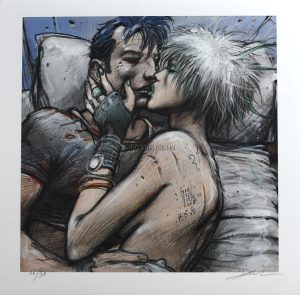 Enki Bilal • "Le baiser vert" Estampe pigmentaire numérotée signée, limitée 30 ex.
