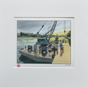André JUILLARD • Estampe pigmentaire "Du pont de la Concorde" numérotée signée limitée à 25ex.