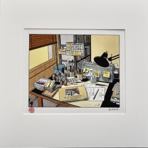 André JUILLARD • Estampe pigmentaire "L'atelier de l'artiste" numérotée signée limitée à 25ex.