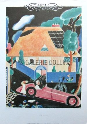 EVER MEULEN • Affiche Édition d'Art "La voiture rouge" numérotée et signée : 60€