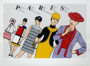 FLOC'H  Rare numbered silkscreen print signed "Paris" numbered signed 240 copies.