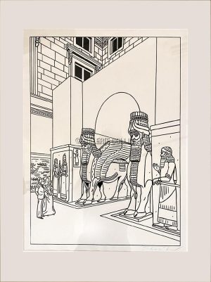 Floc’h  • « Assyriologie » Dessin original à l’encre