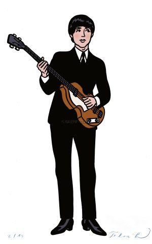 Floc'h • "Beatle Paul Mc Cartney" Grande Estampe pigmentaire Numérotée signée limitée 10 ex