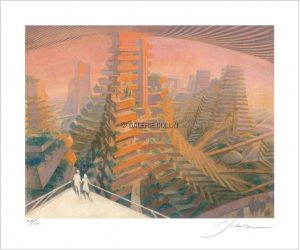 François SCHUITEN •  estampe pigmentaire « LES VILLES IMAGINAIRES» numérotée signée limitée à 50 ex.
