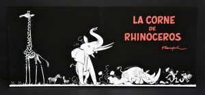 Franquin . Rare portfolio " La Corne du Rhinocéros "Laurent Hennebelle" 60ex.